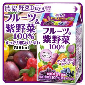 農協 野菜days フルーツ 紫野菜100 500ml 野菜 野菜ジュース 雪印メグミルク Kenkousaienmurasaki500 東京中央宅配センター 通販 Yahoo ショッピング