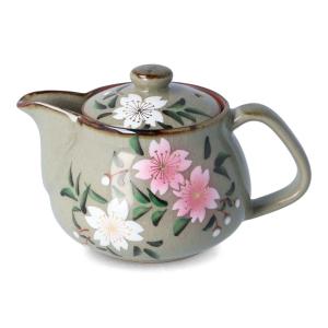 陶磁器(ソメイヨシノ) 九谷焼 急須 小 桜 ソメイヨシノ【裏絵】(Kutani teapot