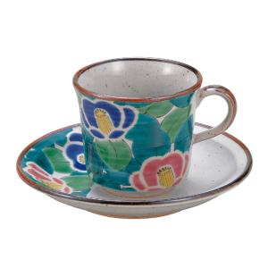 九谷焼 カップ＆ソーサー 青華吉祥文 / 山本長左（宮内庁御用窯） 和