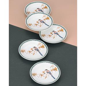 九谷焼 5.8号 皿揃 山桜に鳥 | 和食器 皿 人気 ギフト 贈り物 結婚祝い 内祝い お祝い