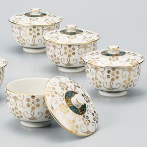 九谷焼 蓋付汲出揃 白粒鉄仙| 茶器 湯呑 ポ...の詳細画像1