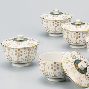 九谷焼 蓋付汲出揃 白粒鉄仙| 茶器 湯呑 ポ...の詳細画像2