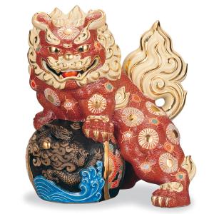 九谷焼 16号立龍彫刻獅子 盛｜ 置物 獅子 人気 ギフト 贈り物 結婚祝い 内祝い お祝い