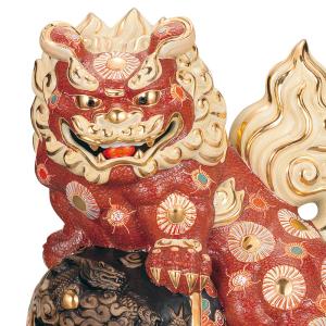 九谷焼 16号立龍彫刻獅子 盛| 置物 獅子 ...の詳細画像1