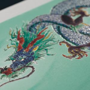 九谷焼 陶額 雲龍 / 山中國盛| 置物 額飾...の詳細画像2