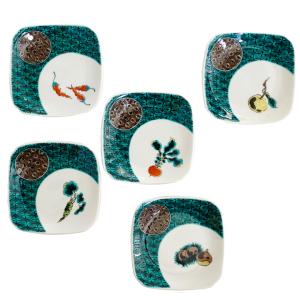 九谷焼 ハレクタニ 5種類から選べる 小ザカナ皿 小皿 魚型 魚皿 ギフト