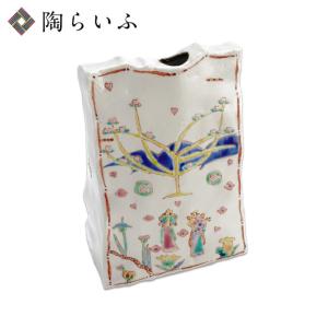 九谷焼 4号花瓶 金襴手桜（台付） / 福田良則｜ 花瓶 花器 一輪生 人気