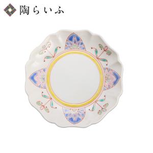 九谷焼 宮腰徳二 特別企画品 菊楕円皿 水中花ピンク / 銀舟窯 皿 小皿