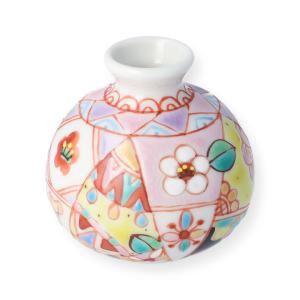 日本の伝統工芸品【九谷焼】 7号花瓶 【限定品】吹墨牡丹 ys633