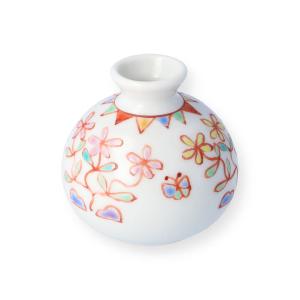 九谷焼 香祥 花器九谷焼/香祥窯 花瓶 ブルー系 ギフト 未使用