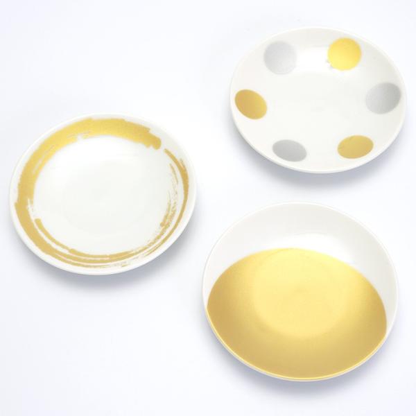 九谷焼 金の豆皿 銀の豆皿/箔一 和食器 皿 小皿 豆皿 贈り物