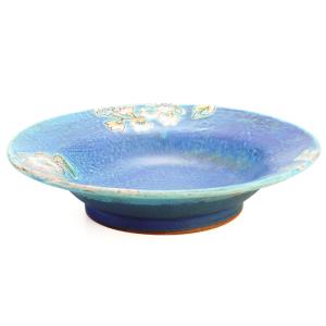 九谷焼 ボウル 風の道 ブルー / うつつ窯 稲積佳谷 青 和食器 フリー