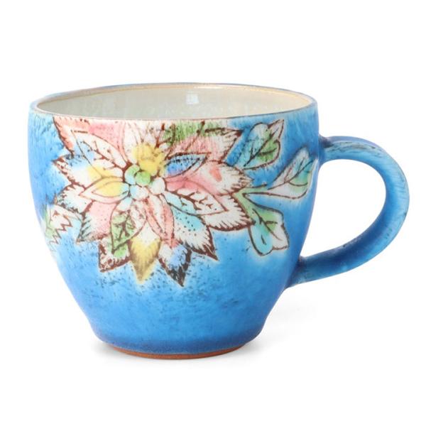 九谷焼 マグカップ 風の道 ブルー うつつ窯 稲積佳谷 青 和食器 マグ おしゃれ 贈り物 人気 ギ...