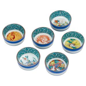九谷焼 酒盃 色絵線描金彩クジラ図 / 北村和義｜ 酒器 盃 ぐい呑 人気