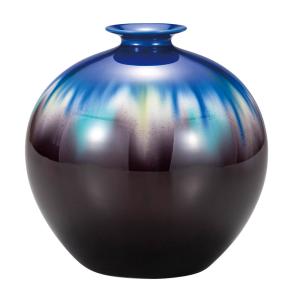 九谷焼 日本の伝統工芸品【九谷焼】 7号花瓶 釉彩 博峰窯 (K9-1366