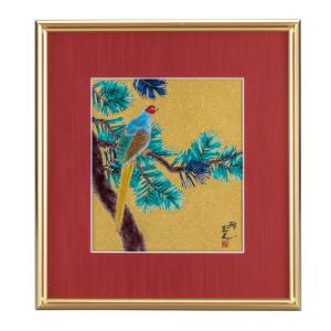 254/日展木彫作家 西田秀 木彫 牛彫刻「力闘 」☆木箱・布 ☆井波彫刻