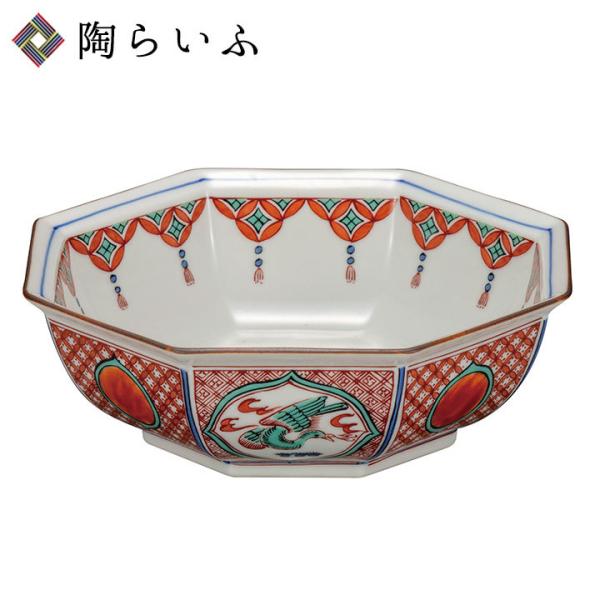 九谷焼 5.5号鉢 瓔珞赤絵 人気 ギフト 贈り物 結婚祝い 内祝い お祝い k9-262 化粧箱入...