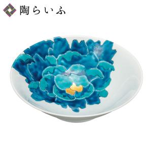 九谷焼 吉田幸央 10号楕円鉢 彩色金彩 緑 化粧箱入 : 九谷焼 STYLeNCE