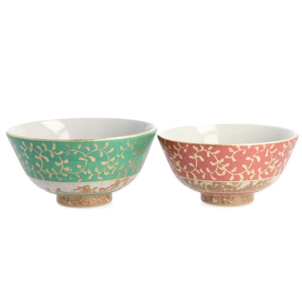九谷焼 組飯碗 金唐草 和食器 九谷焼 夫婦茶碗 茶碗 ご飯茶碗 ペア 人気 ギフト セット 贈り物...