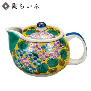 九谷焼　角福　作家物　急須と蓋付き湯呑み　6点セット　相川志保 九谷焼 ポット 花纏（はなまとい） / 相川志保 茶器 湯呑 急須 和食器