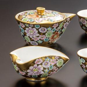 九谷焼 宝瓶揃 花詰 / 高聡文 茶器 湯呑 ...の詳細画像1