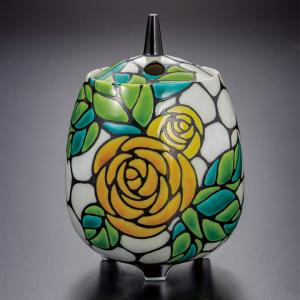 九谷焼 3号豆香炉 青九谷花鳥 仏具 床の間 香炉 人気 ギフト 新築祝い