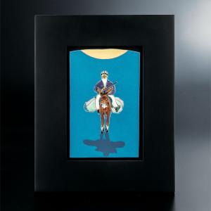 九谷焼 陶額 遠来 / 武腰一憲｜ 置物 額飾り 陶額 陶板画 アートパネル 人気 ギフト 贈り物 結婚祝い 内祝い お祝い