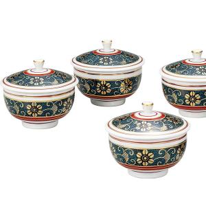 九谷焼 蓋付汲出揃 青粒鉄仙| 茶器 湯呑 ポ...の詳細画像1