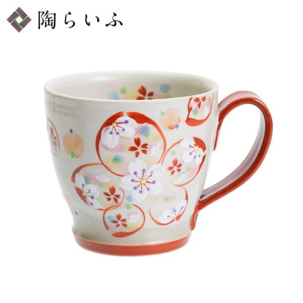 九谷焼 マグカップ 花想い 赤 / 虚空蔵窯 和食器 カップ マグカップ人気 ギフト 結婚祝い 内祝...