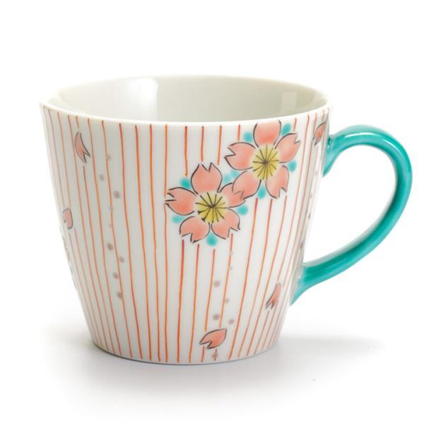 九谷焼 マグカップ 桜十草 / 岡田絹代 和食器 カップ マグカップ 人気 ギフト