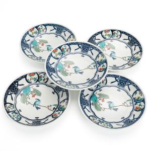 九谷焼 5.2号皿揃 草花絵変り / 澤田郁美 人気 ギフト 贈り物 結婚祝い