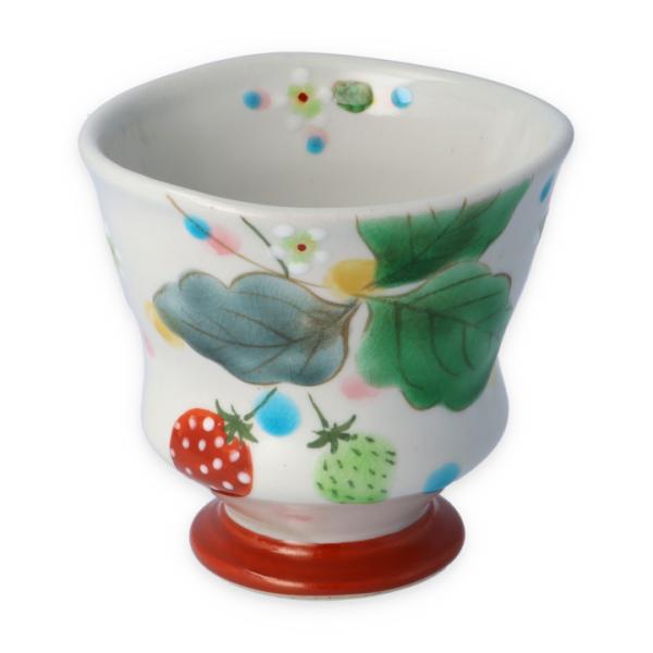 九谷焼 湯呑ペコ 苺 虚空蔵窯 和食器 茶器 湯呑 いちご 人気 ギフト 贈り物 結婚祝い 内祝い ...