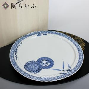 九谷焼 8.5号盛皿 祥瑞手菊紋 / 山本長左（宮内庁御用窯） 和食器 皿