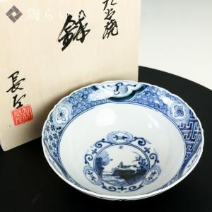 九谷焼 6号輪花鉢 丸紋松竹梅 / 山本長左（宮内庁御用窯） 和食器 鉢