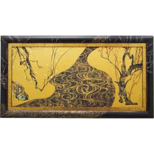 額入り　尾形光琳 アートポスター 額装絵画絵画 UVカットアクリル 尾形光琳作 「高白梅図