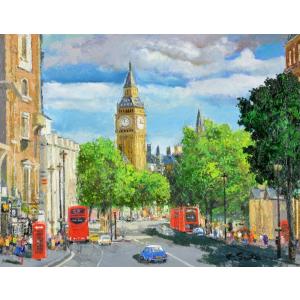 ロンドン 風景画 絵画 イギリス THE CROSS KEYS パブ 絵 水彩画 三宅