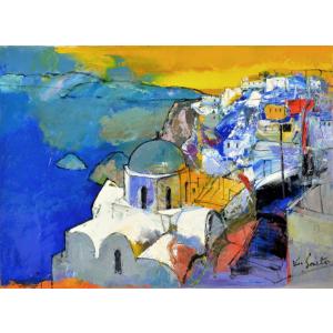 横山 守 『陽光』 油絵・油彩 F6(6号) 絵画 洋画 森林 木漏れ日 太陽