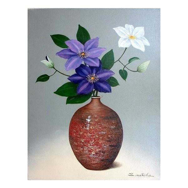 油絵 油彩画 洋画 (油絵額縁付きで納品対応可) SM 「テッセン」 千賀 節子