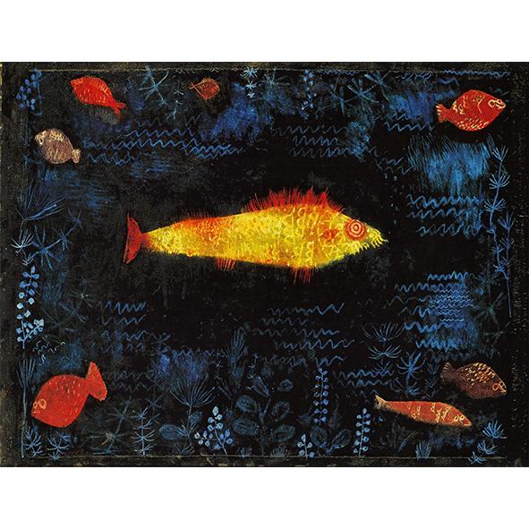 絵画 複製名画 キャンバスアート 世界の名画シリーズ パウルクレー 「黄金の魚」 サイズ 15号