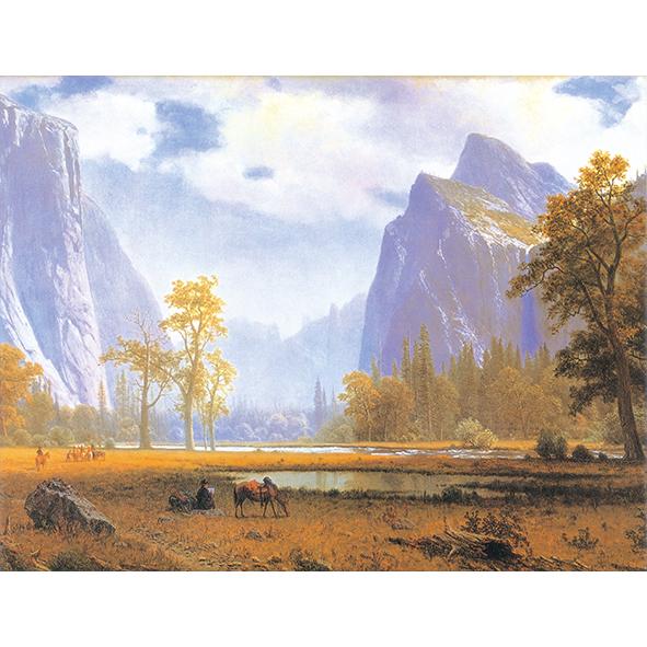 絵画 複製名画 キャンバスアート 世界の名画シリーズ ビアシュタット 「ヨセミテ渓谷」 サイズ 6号