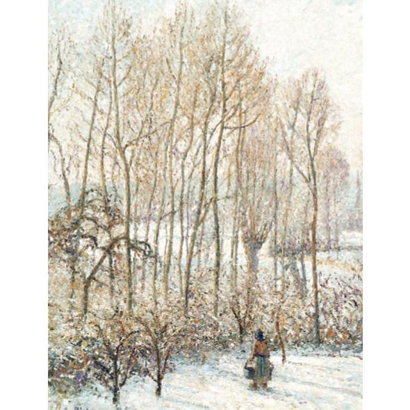 絵画 複製名画 キャンバスアート 世界の名画シリーズ ピサロ 「雪に映える朝陽」 サイズ 20号