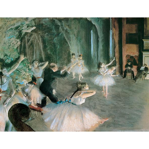 複製絵画 キャンバスアート 世界の名画 エドガー・ドガ 「ステージ上のリハーサル」 サイズ 15号