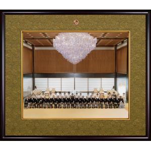 叙勲額縁 勲記 褒章 木製フレーム 写真額半切・四ッ切サイズ 32薄型