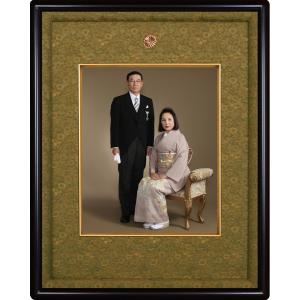 叙勲額縁 勲記 褒章 木製フレーム 写真額半切・四ッ切サイズ 32薄型