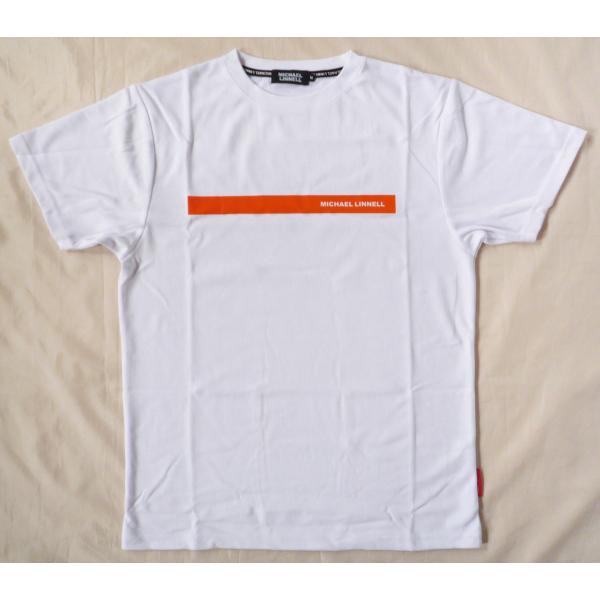 MICHAEL LINNELL Tシャツ Lサイズ ホワイト/オレンジ マイケルリンネル 半袖