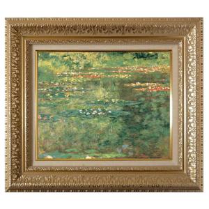 絵画 世界の名画シリーズ 額縁付(MJ108N) クロード・モネ 「睡蓮 絵画 世界の名画シリーズ 額縁付(MJ108N) クロード・モネ 「睡蓮