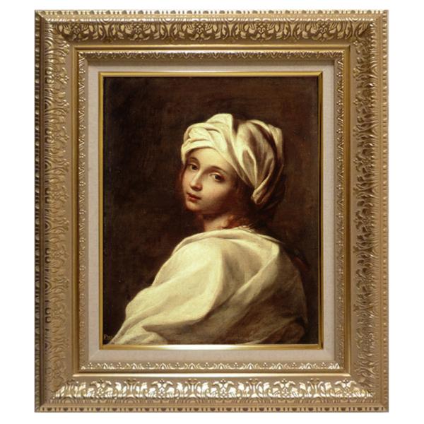 絵画 世界の名画シリーズ 額縁付 グイド・レーニ 「ベアトリーチェ・チェンチの肖像」 お買い得サイズ...