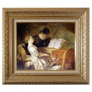 絵画 額装絵画 ジャン・オノレ・フラゴナール 「読書する少女」 世界の