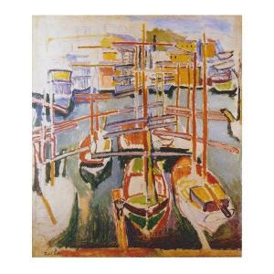 絵画 額装絵画 ラウル・デュフィ 「桟橋」 世界の名画シリーズ サイズ