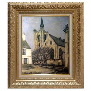 雪のサクレ・クールとサン・リュスティック通り（ユトリロ） P10号